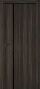 Межкомнатная дверь P-20 AL черный молдинг Эвкалипт африканский