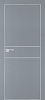 Межкомнатная дверь PX-15  AL кромка с 4-х ст. Серый матовый