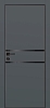 Межкомнатная дверь PX-18 черная кромка с 4-х ст. Графит матовый
