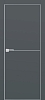 Межкомнатная дверь PX-19 AL кромка с 4-х ст. Графит матовый